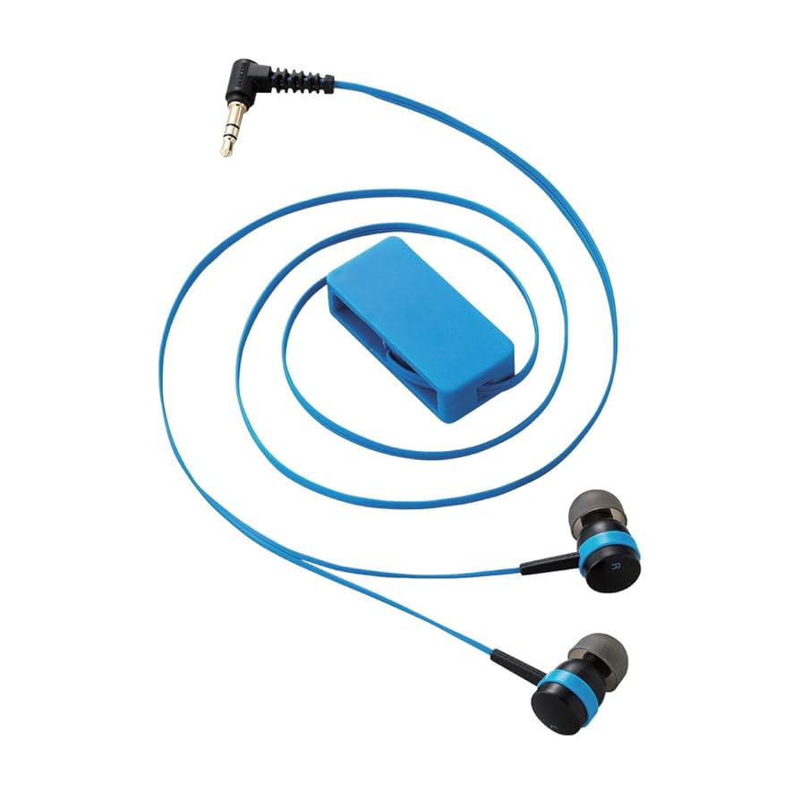 イヤホン巻 Amazon.co.jp: ELECOM VR用 巻取イヤホン コード長0.8m ブルー